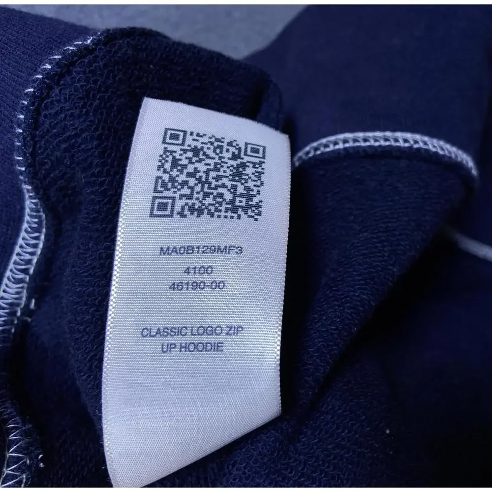 True Religion USA Blue Navy Full Zip Big Buddha Logo Hoodie Large Streetwear EUC